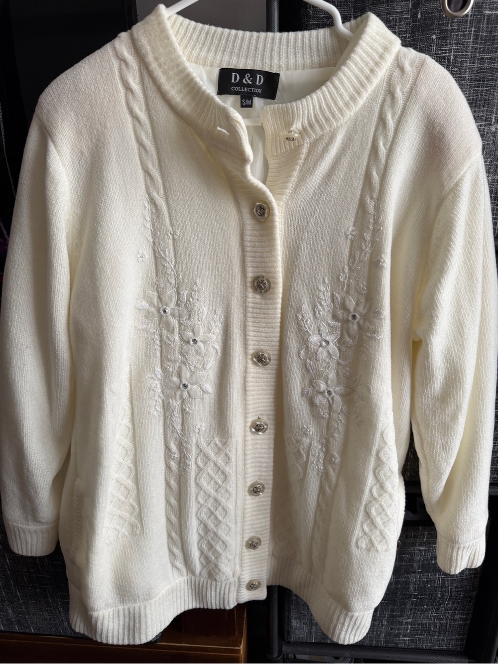 Vintage Oversized Sweater with embroidery size S/M
